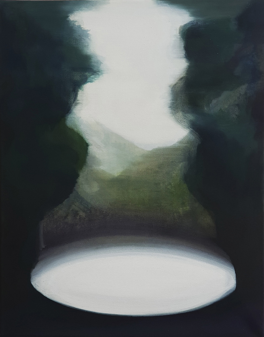 Sejin Kim, o. T., 2019, Öl auf Leinwand, 50 x 40 cm © und Foto: the artist