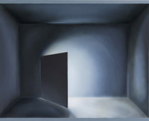 Johannes Kersting, LichtboxTuer, 2019, Acryl auf Holz, 54 x 70 x 14 cm © the artist