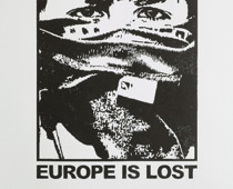 Jonas Höschl, Europe is lost, Holzschnitt © und Foto: the artist