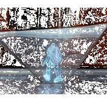 Michael Grebner, Detail zum Dionysosaltar (Zwischenstand), 2020, Hologramm auf Kunststoff © und Foto: the artist