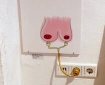 Lisa Wenk, use the power of your boobs, 2018, print and plug © und Foto: the artist