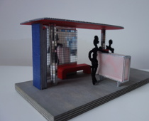 Ina Weber, Shelter (Modell für eine Bushaltestelle), 2021, Realisierung anlässlich der Ausstellung
