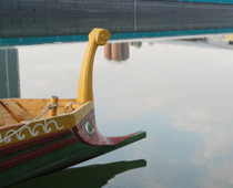 Das Römerboot bei der Jungfernfahrt, Foto: FAU