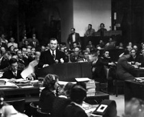 75 Jahre Nürnberger Prozesse: Der Hauptvertreter der Anklage Robert H. Jackson. Copyright: National Archives, College Park, MD, USA