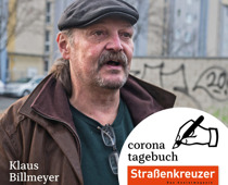 Klaus Billmeyer ist Stadtführer, Verkäufer und Mitarbeiter beim Pfandprojekt des Straßenkreuzers. / www.strassenkreuzer.info
