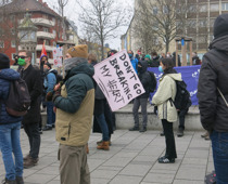 Die Demonstration auf dem Aufseßplatz.