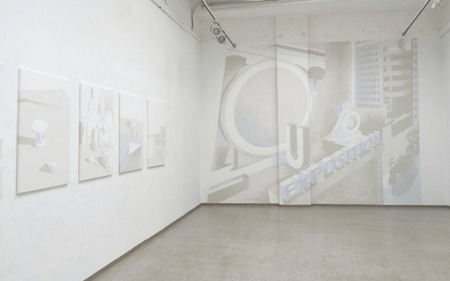 Jonas Tröger, Exposition Universelle Monochrome, Ausstellungsansicht Kunstverein Kohlenhof Nürnberg, 2019, Foto: N. de Ligt
